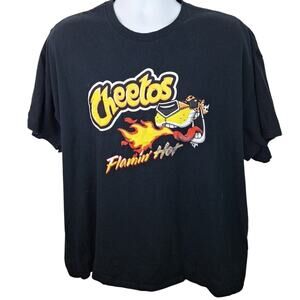 Men’s Black Flamin' Hot Cheetos Graphic T-Shirt Size XXL mad engine